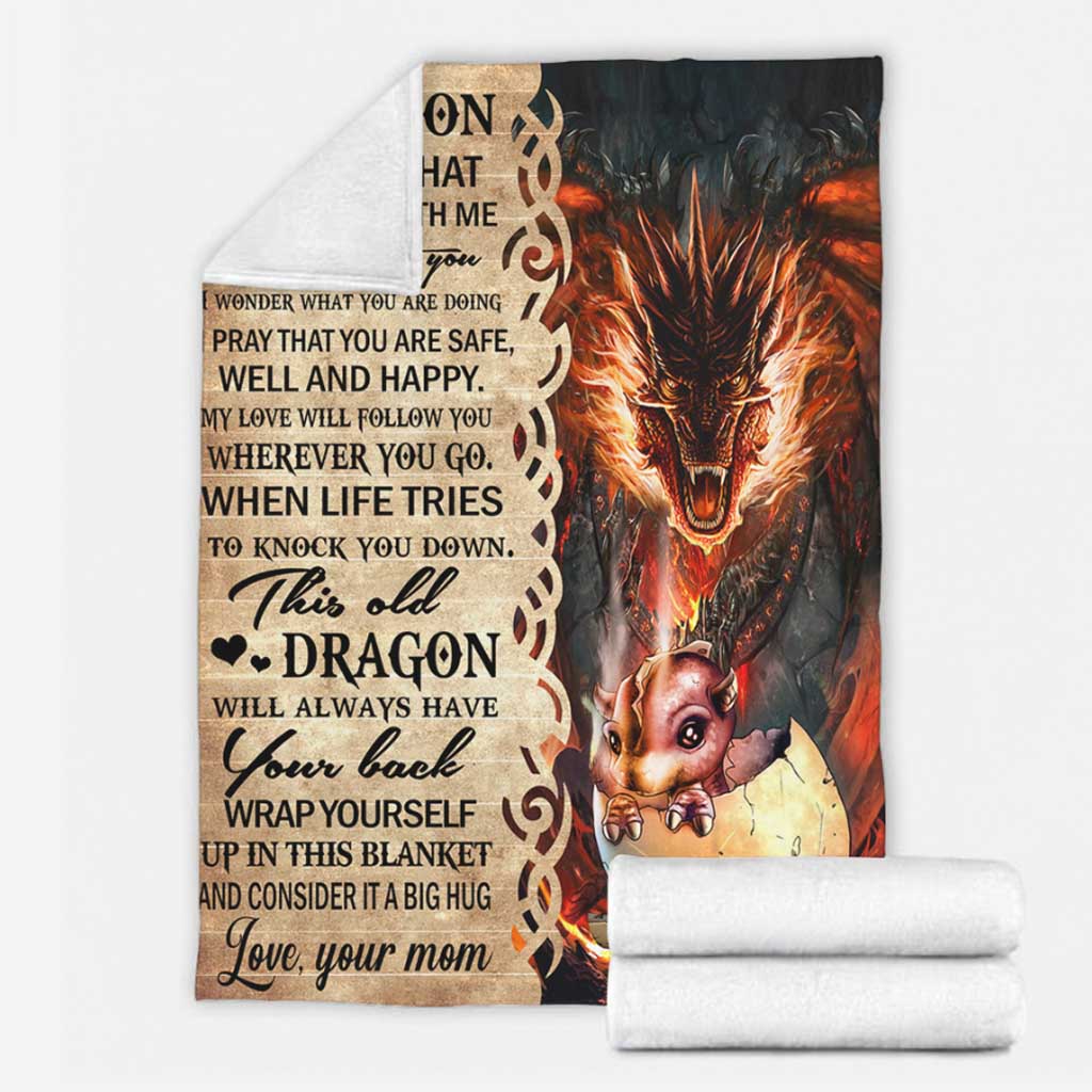 Dragon To My Son This Old Flannel Blanket For Cozy Home Lounging And Gifting