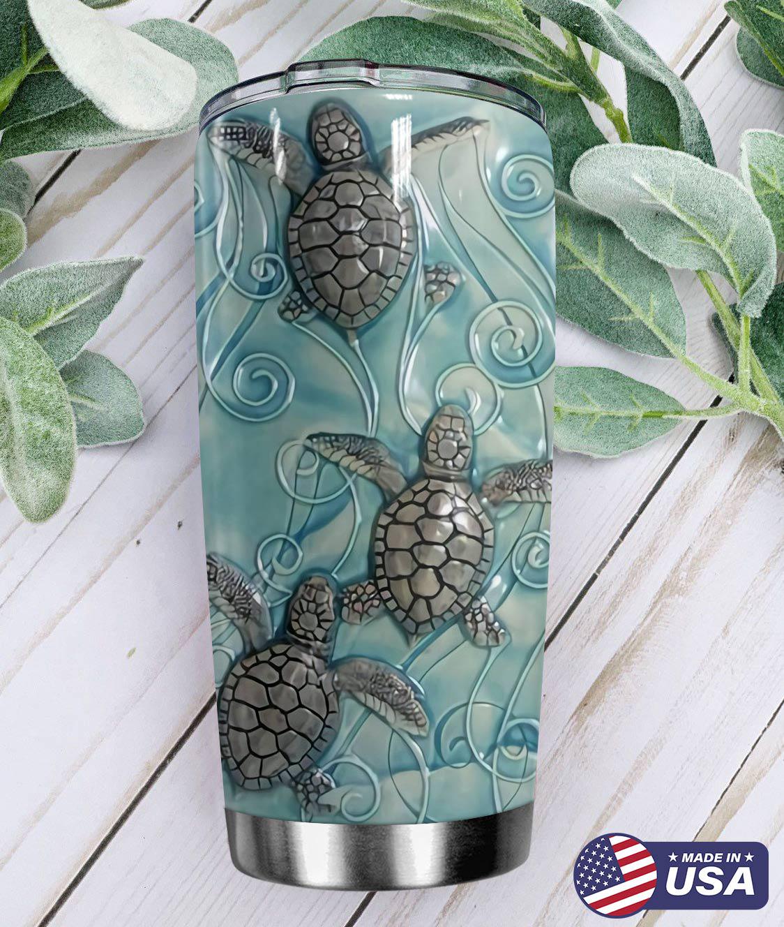 Turtle Lover 20 Oz Tumbler For Hot Cold Drinks And Travel