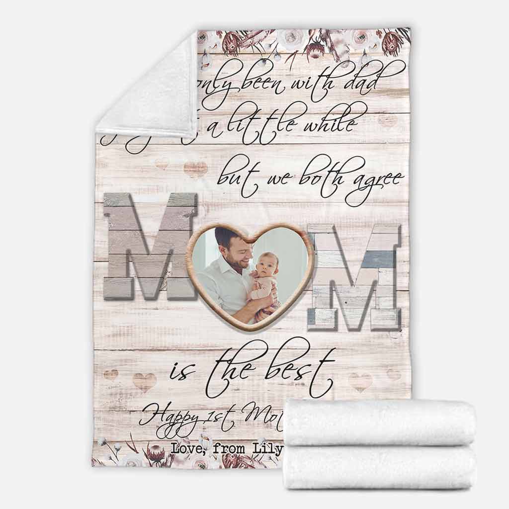 Family I've Only Been With Dad Personalized Flannel Blanket For Bed Sofa And Reading Nook Decor