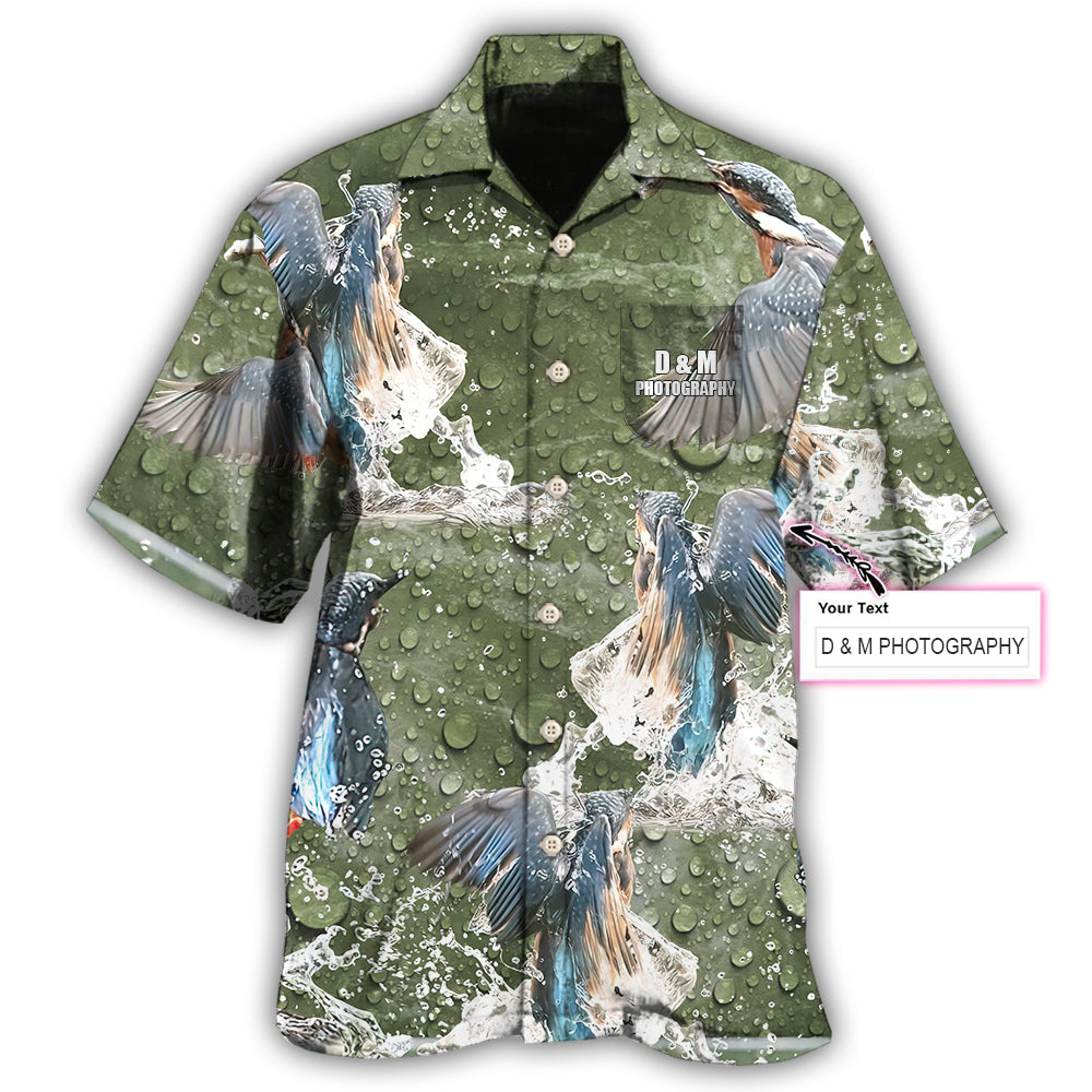 Majestic Kingfisher Nature Art Personalized - Hawaiian Shirt