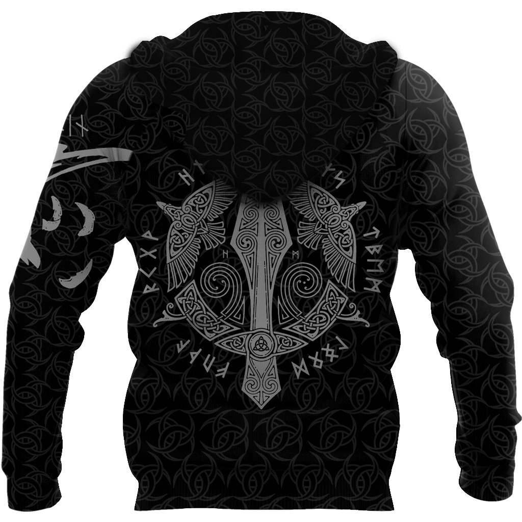 Collection Viking Muninn Tattoo Design – 3D Hoodie