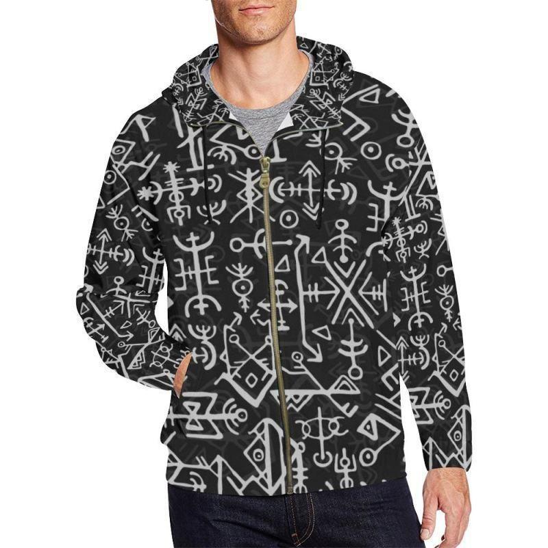 Collection Nordic Futhark Rune Design – 3D Hoodie