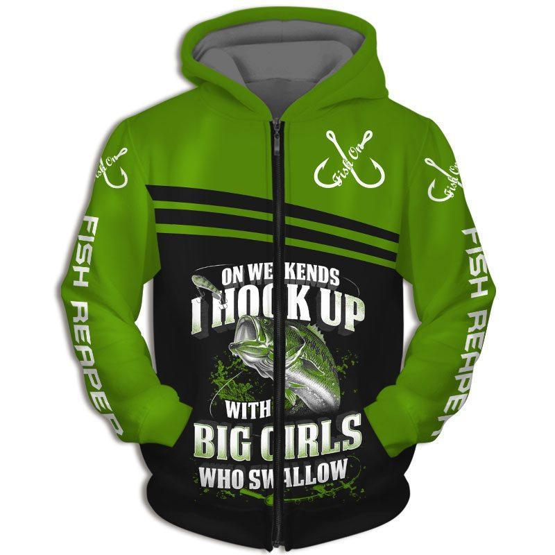 Collection Fishing Green Bass – 3D Hoodie
