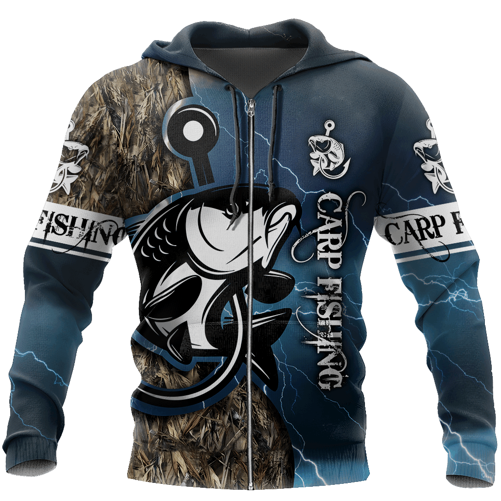 Best Carp Fishing Blue Edition Graphic – 3D Hoodie