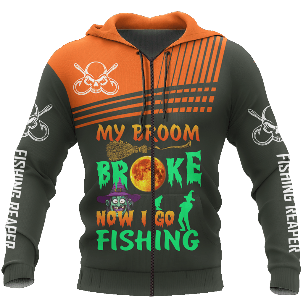 Collection Fishing Broom Halloween – 3D Hoodie