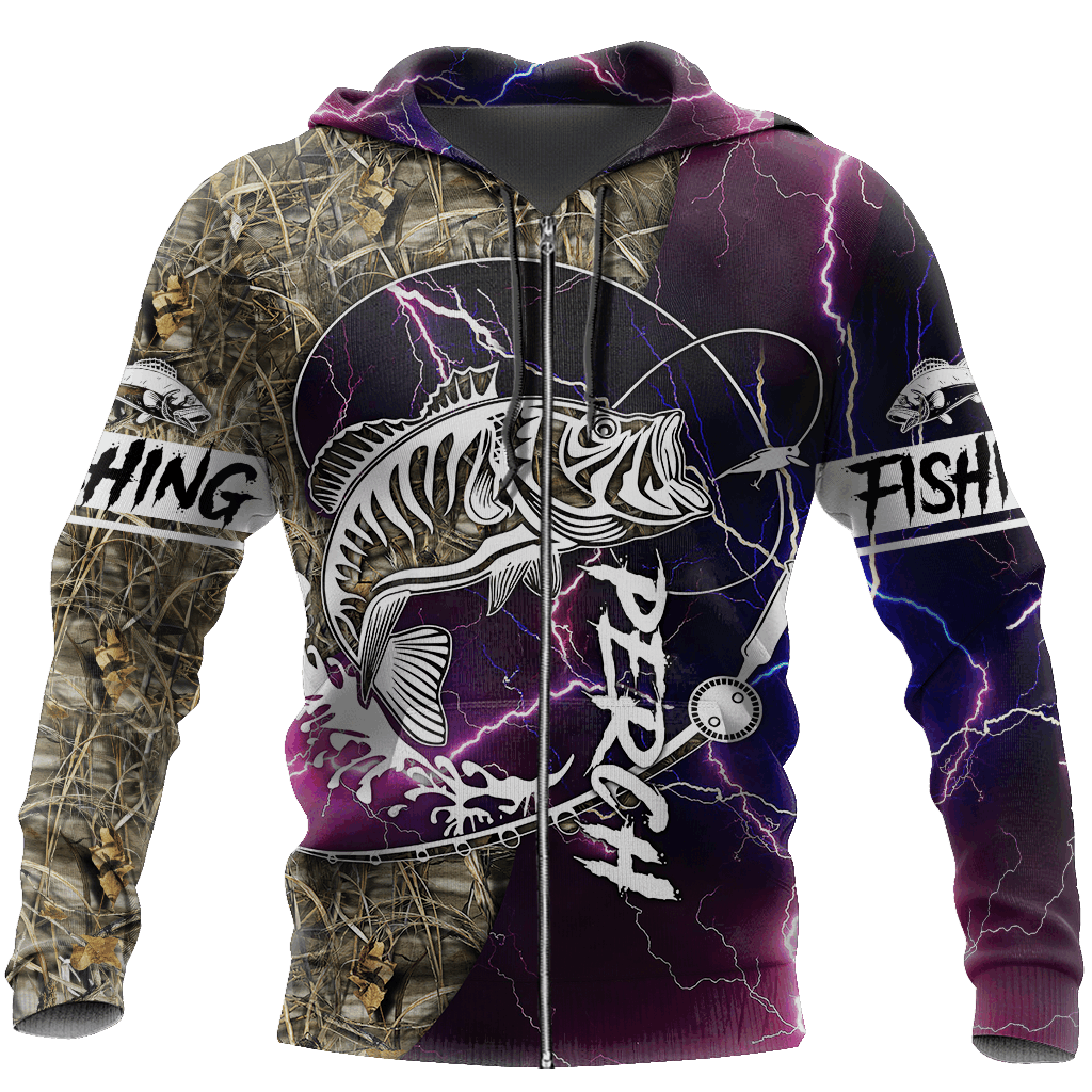 Perch Fishing Hook Up Trippy Graphic – 3D Hoodie