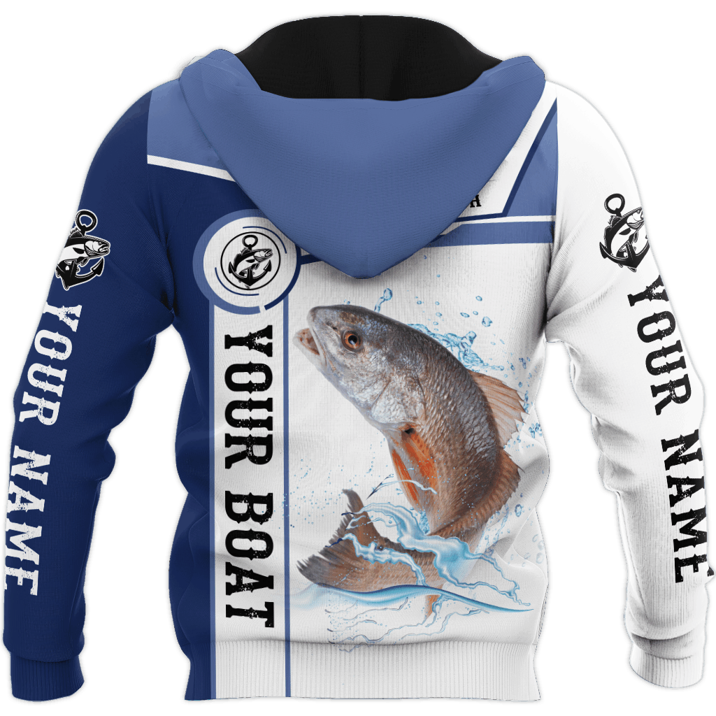 Custom Name Redfish Fishing Catch And Release Graphic – 3D Hoodie