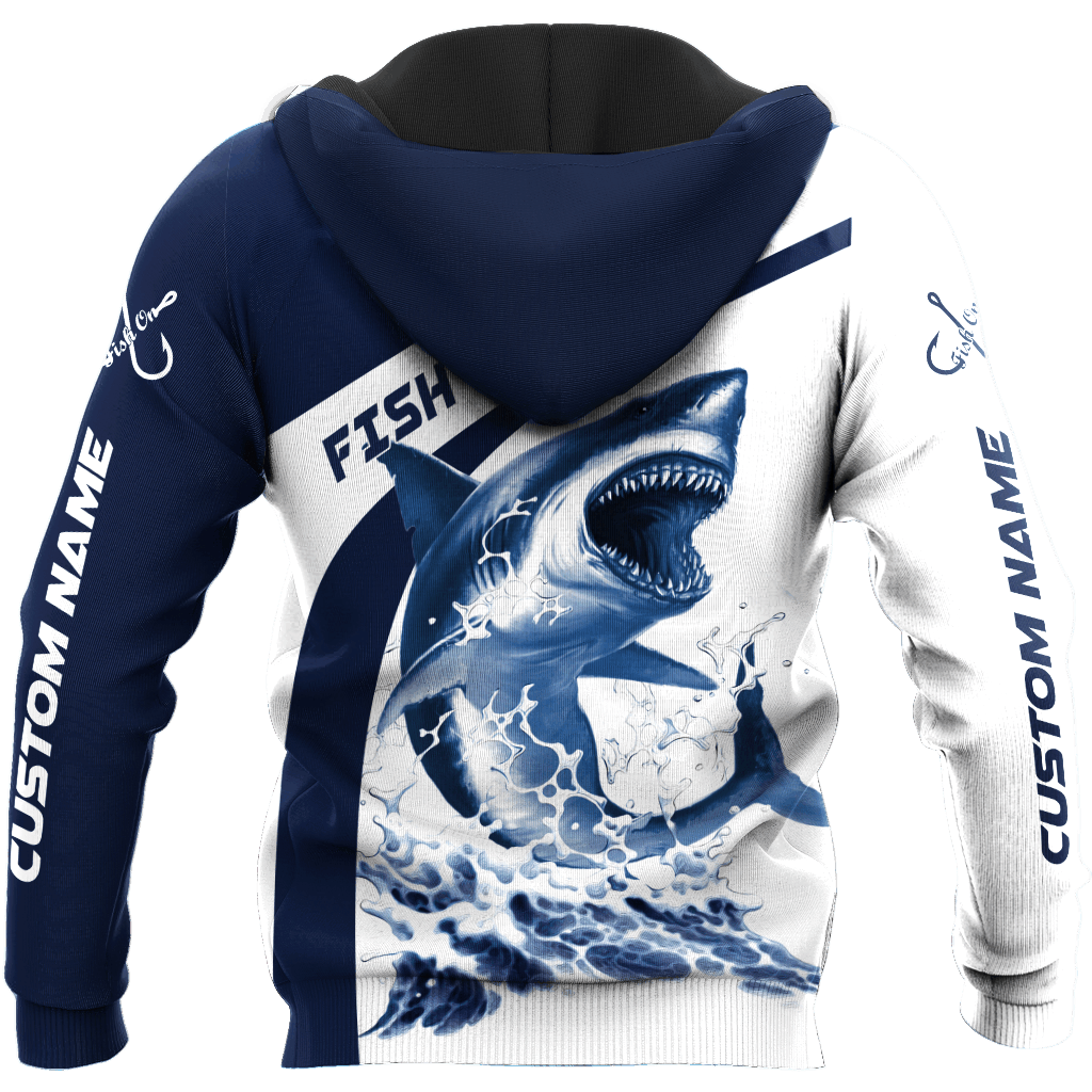 Custom Name Shark Fishing Graphic – 3D Hoodie