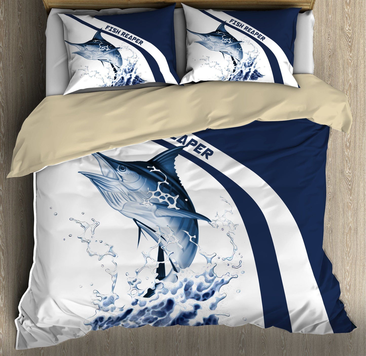 Marlin Fishing Hobby Bedding Cover For Outdoor Lover Bedroom Decor