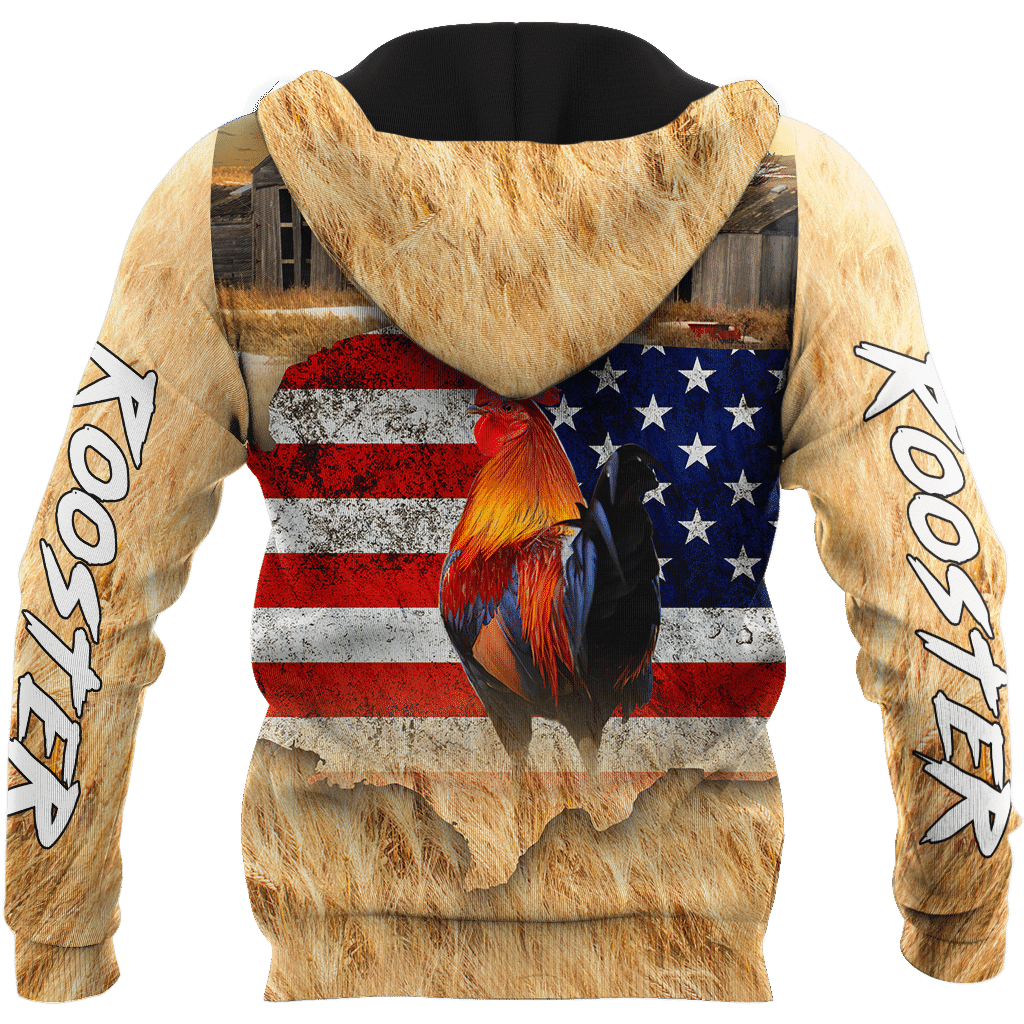 Hoodie Premium Rooster 3D All Over Printed Unisex Shirts -Owls Matrix