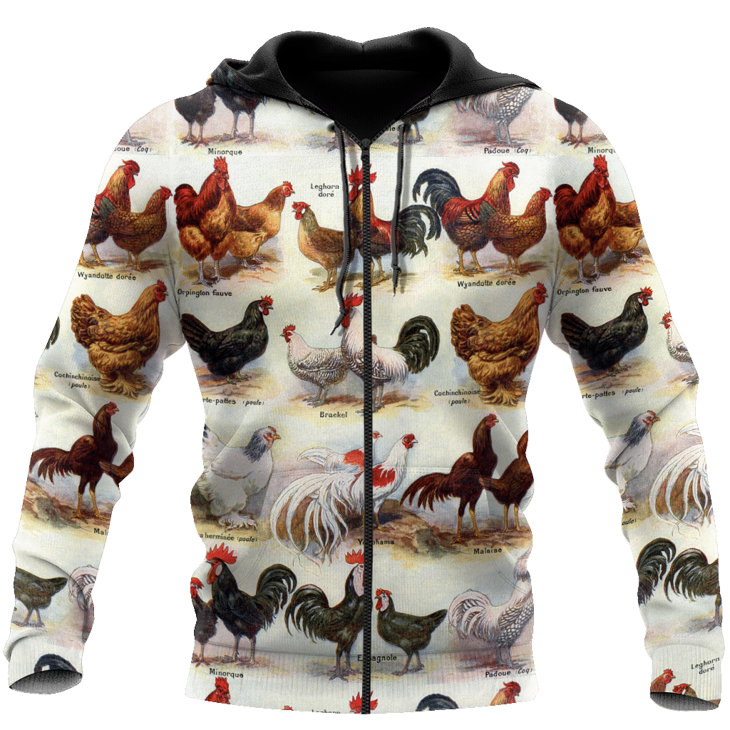 Premium Rooster Art 10 - 3D Hoodie