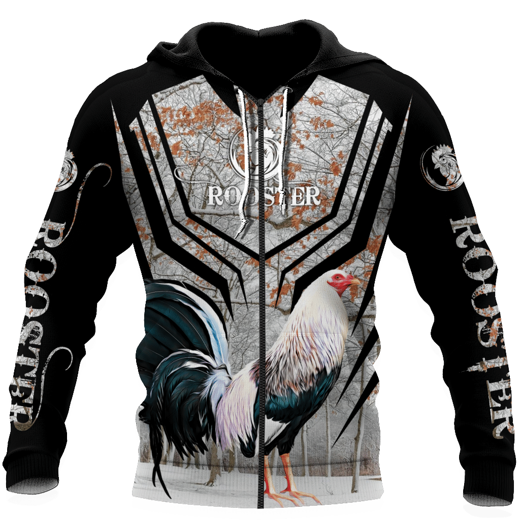 Premium Rooster Art – 3D Hoodie