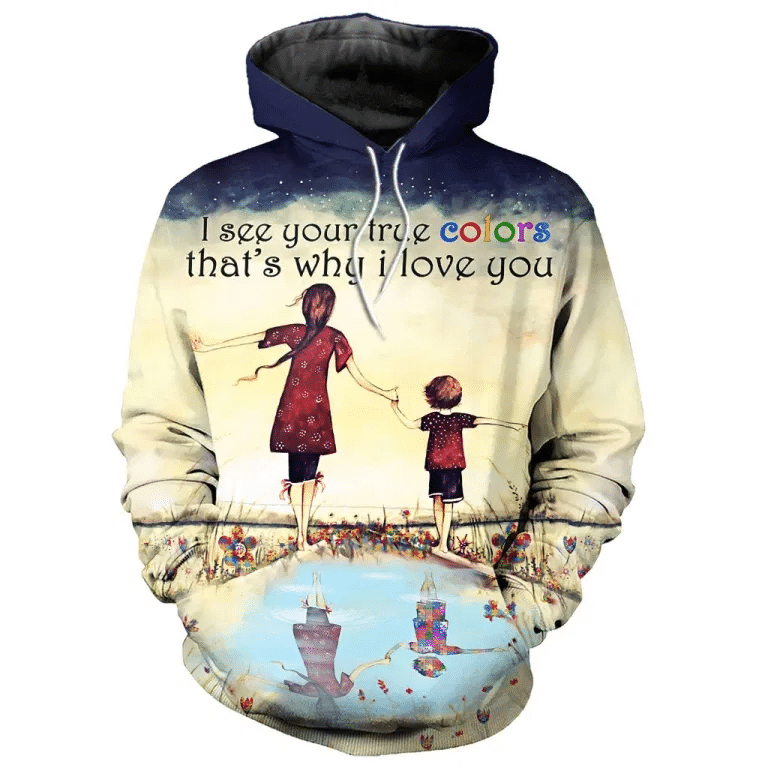 Autism True Color All Over Printed – 3D Hoodie