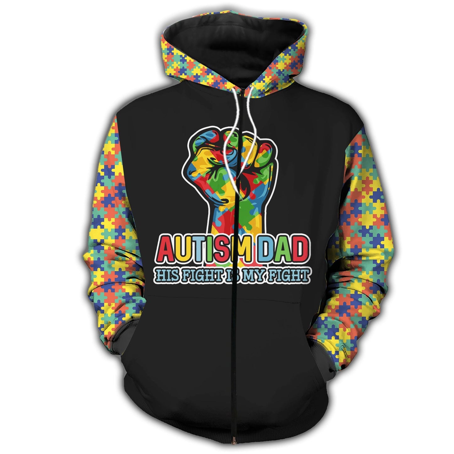 Collection Autism Dad Support Quote – 3D Hoodie