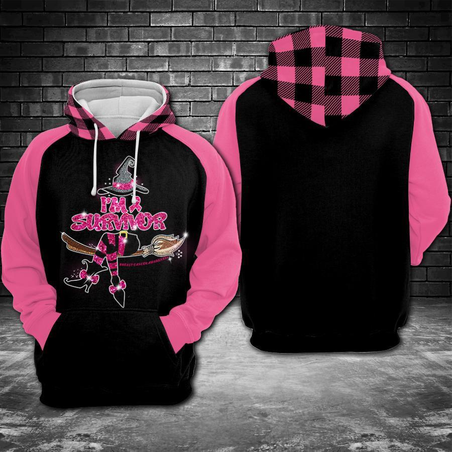 Breast Cancer Survivor Witch Quote – 3D Hoodie