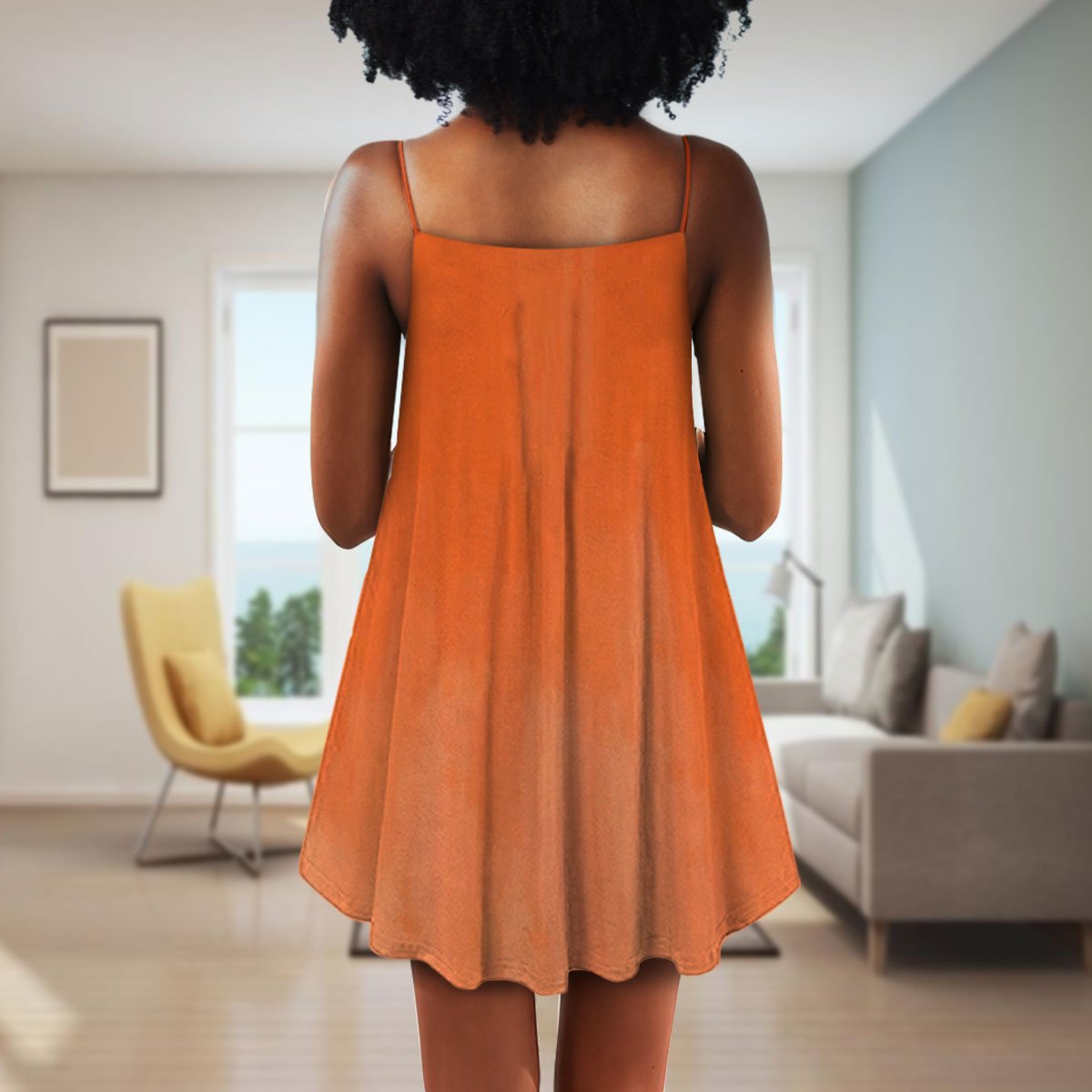 Black Women Strength And Pride – Women's Summer Sleeveless V-Neck Camisole Dress