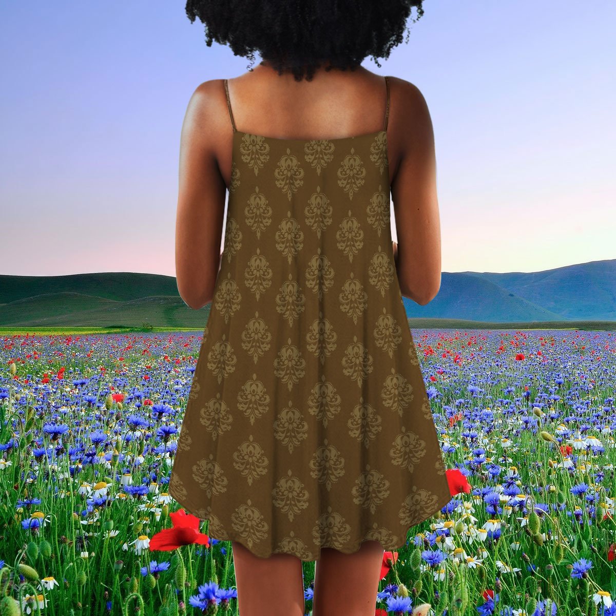 Black Women Faith Design Limited – Women's Summer Sleeveless V-Neck Camisole Dress