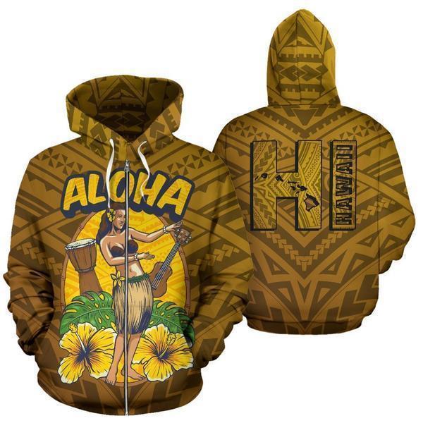 Aloha Hula Dance Art - 3D Hoodie