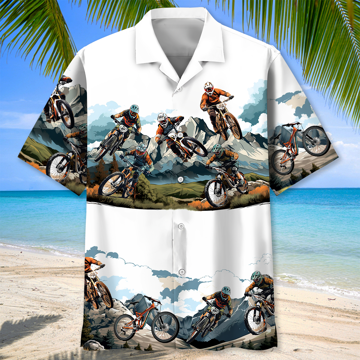 Colorado Mountain Bike Hawaiian Shirt