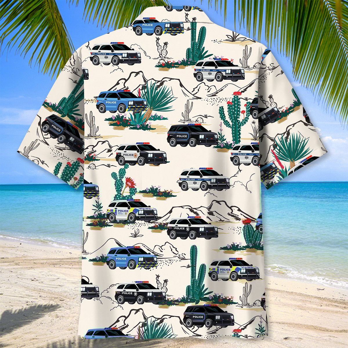Police Cars Hawaiian Shirt