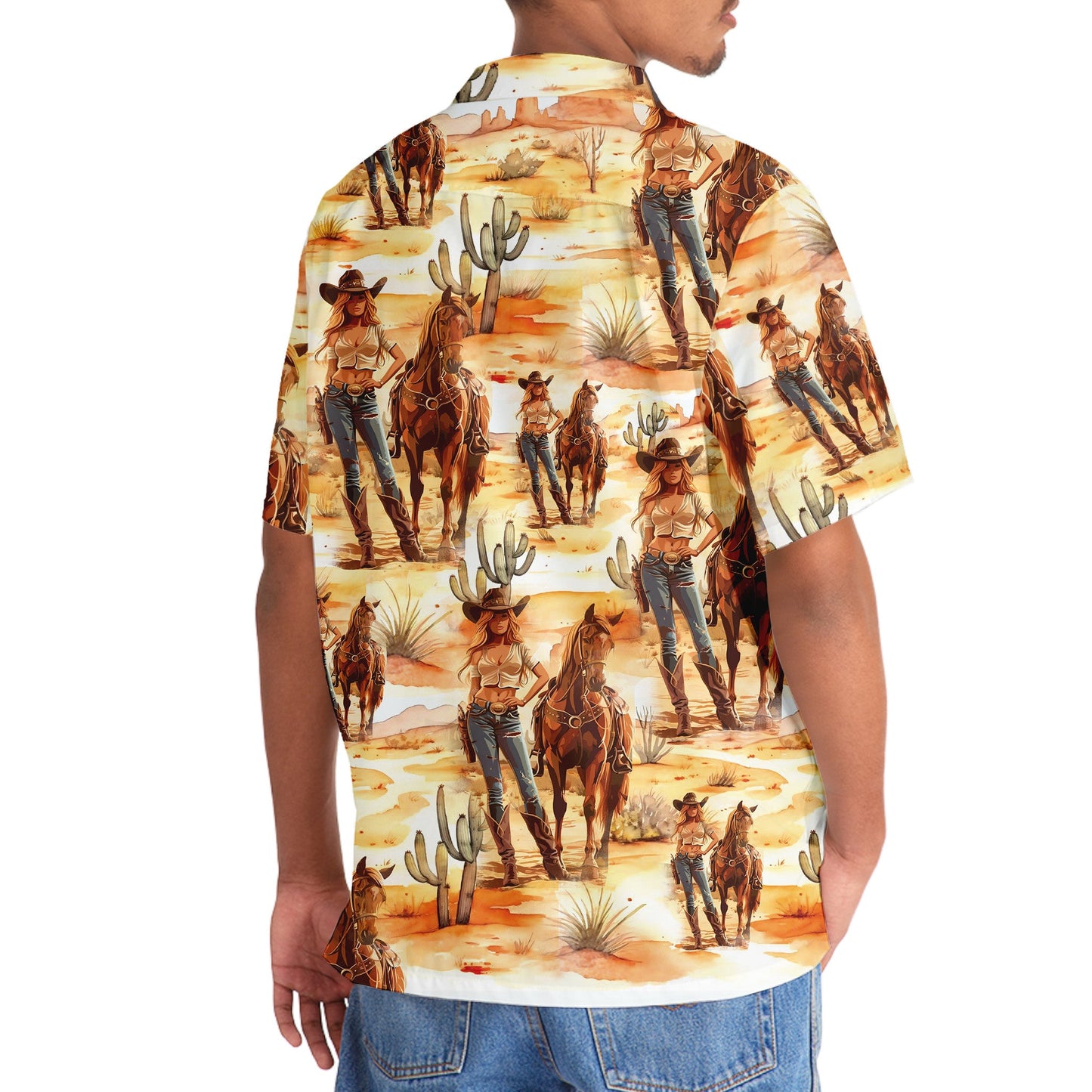 Desert Cowboy Cowgirl Hawaiian Shirt