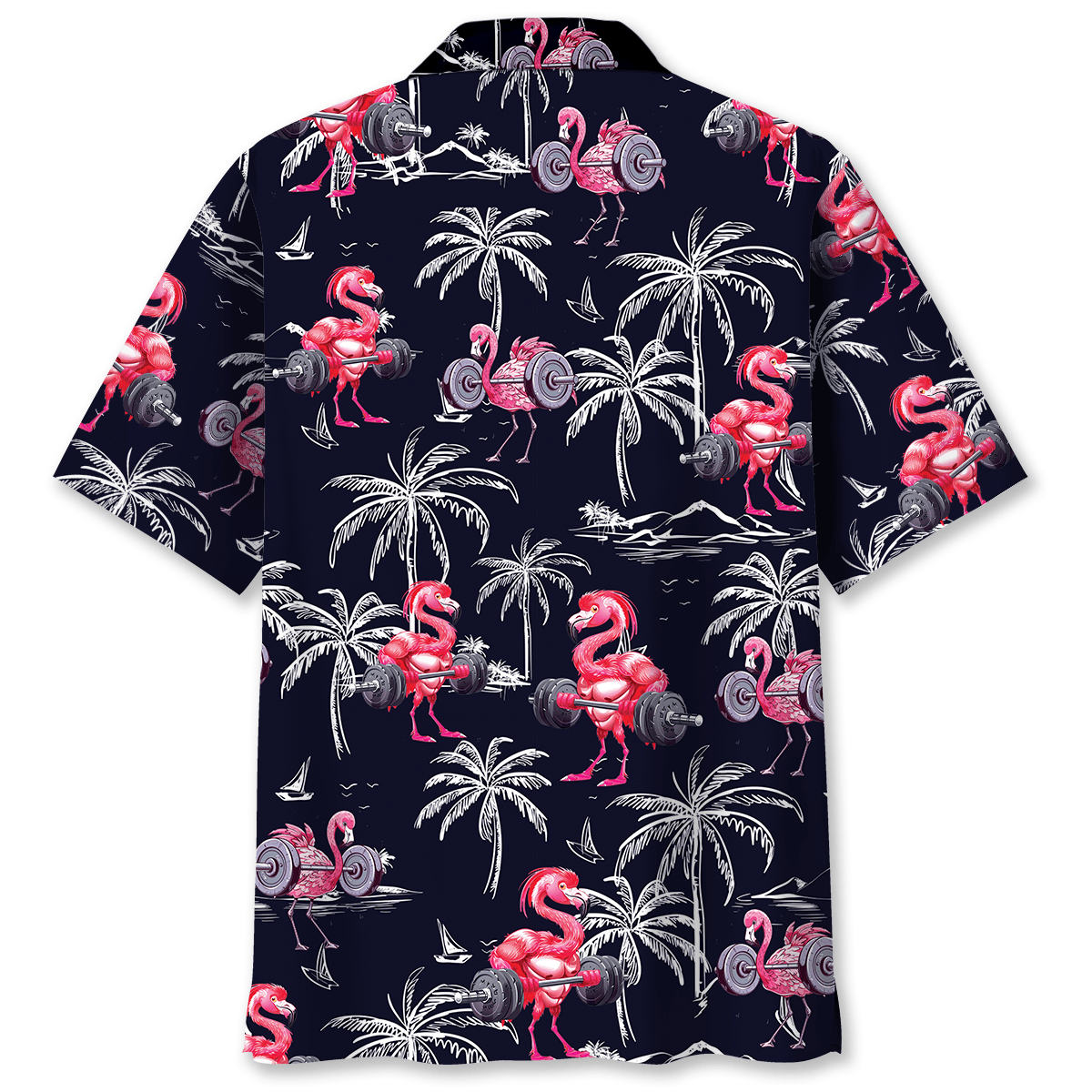 Funny Flamingo Gym Hawaiian Shirt