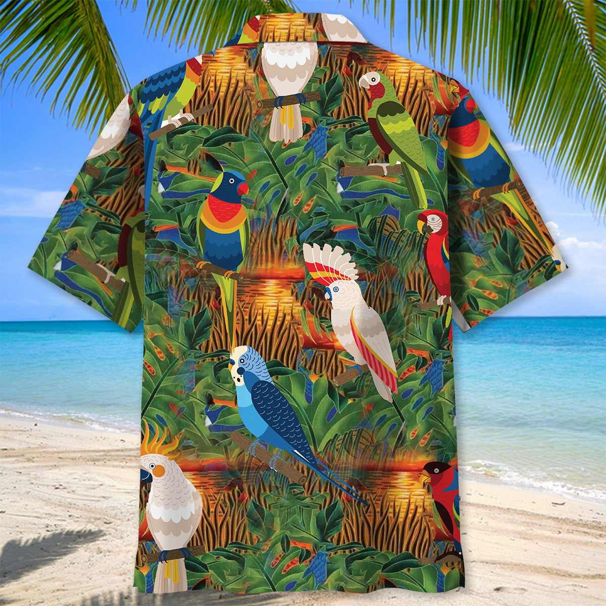Parrot Sunset Marsh Hawaiian Shirt