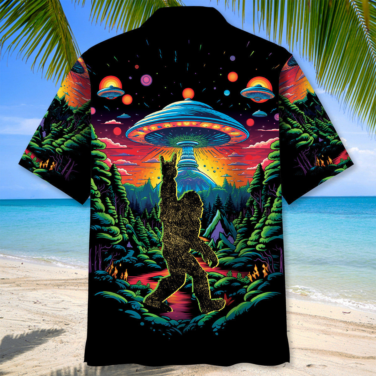 Alien Bigfoot Pocket Fun Style – Hawaiian Shirt