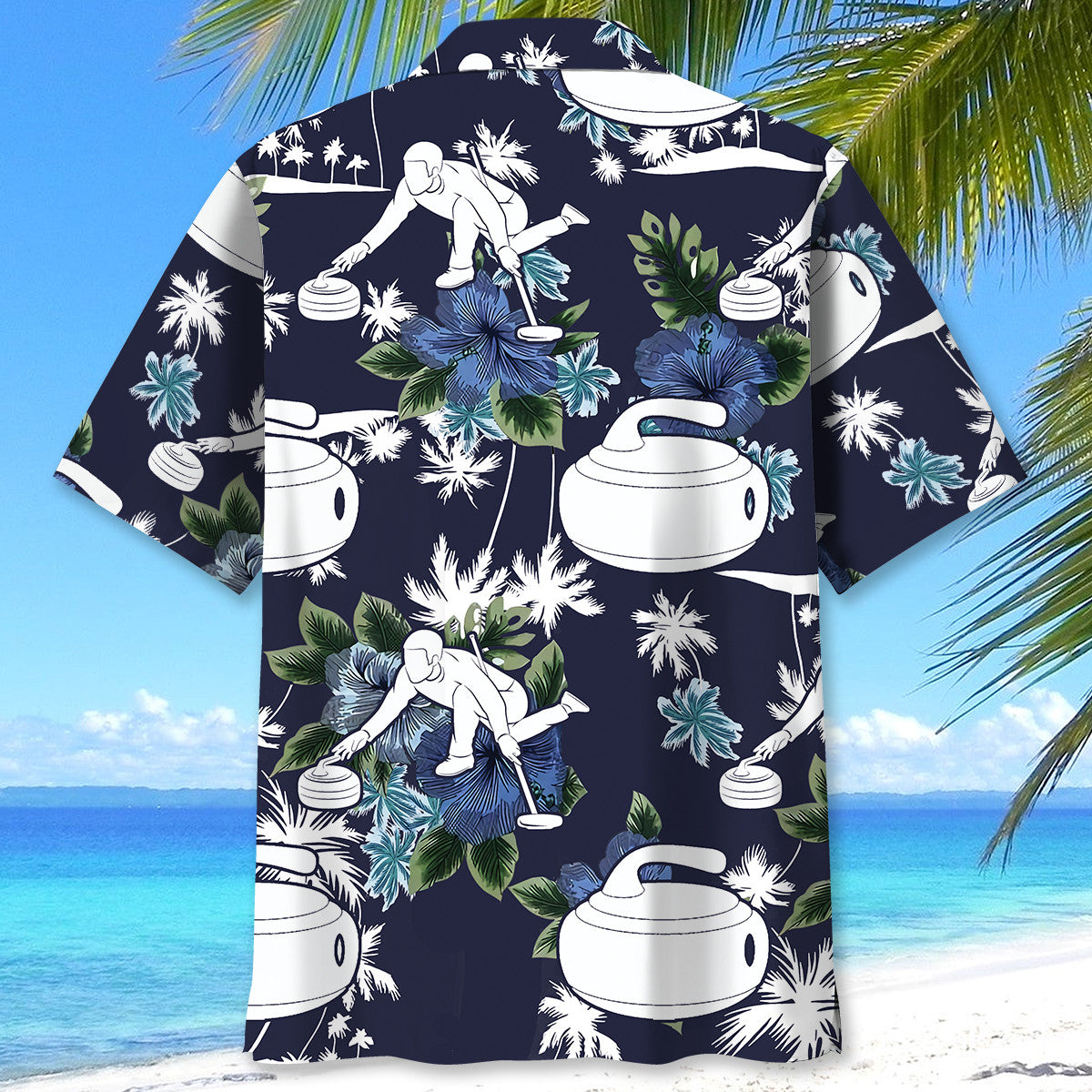 Curling Blue Nature Hawaiian Shirt