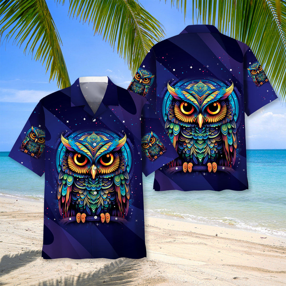 Night Owl Art Hawaiian Shirt