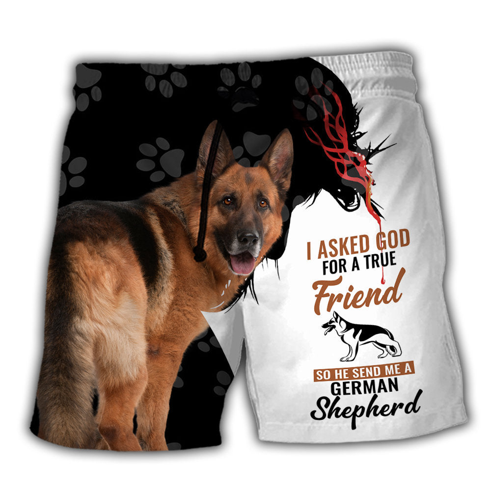 German Shepherd Cool Dog Art – Beach Short