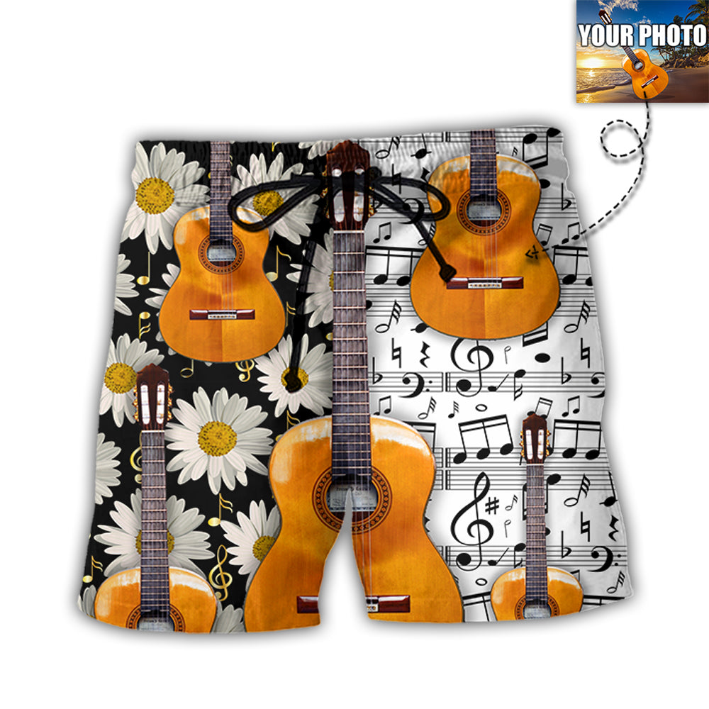 Guitar Love Forever Various Style Custom Photo - Beach Short