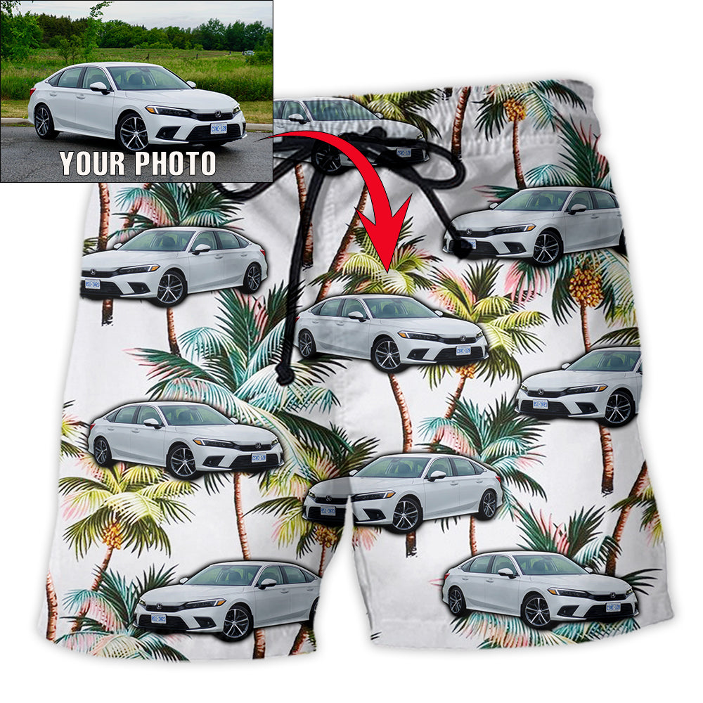Car Tropical Various Style Custom Photo – Beach Short