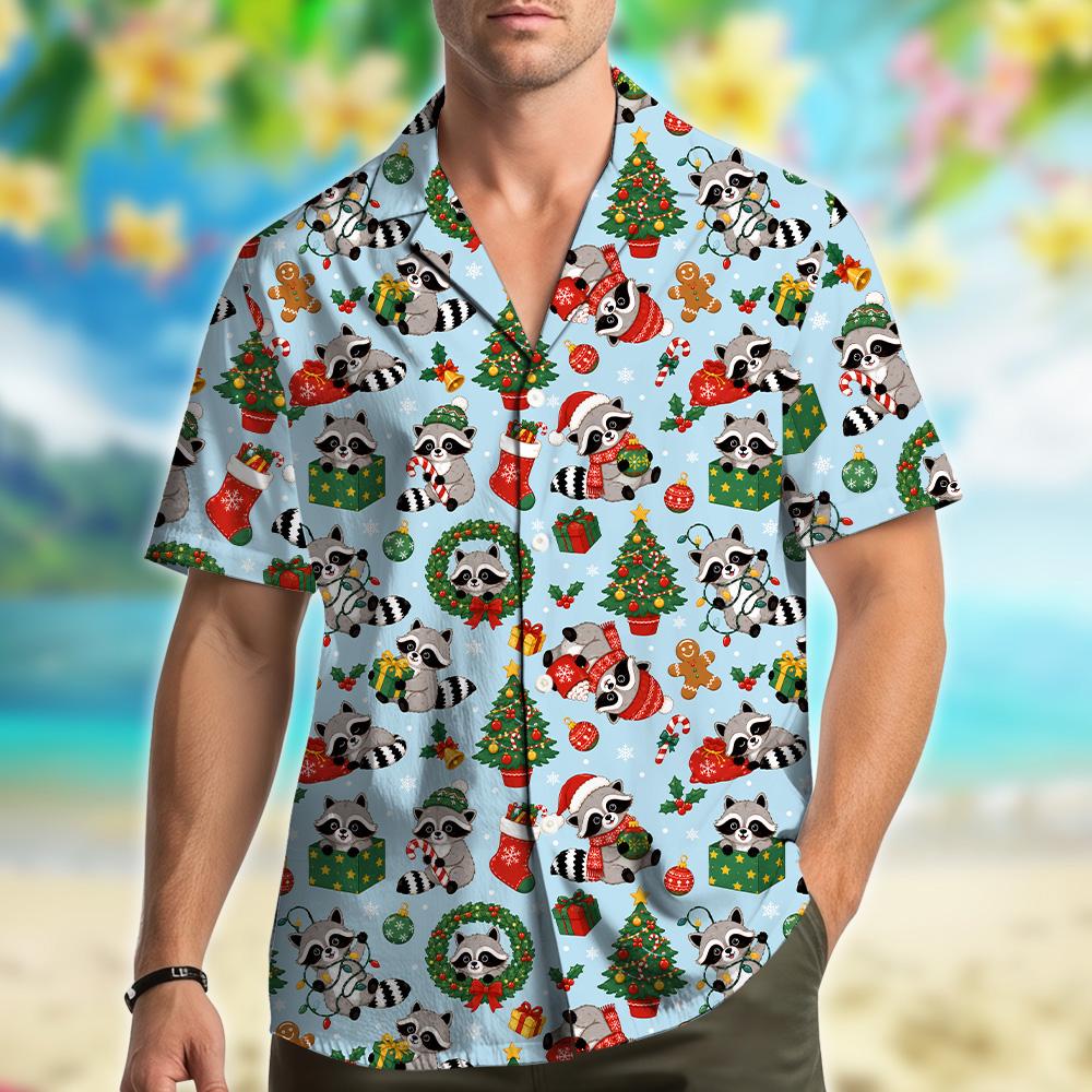 Christmas Raccoon Cute Holiday Party – Hawaiian Shirt