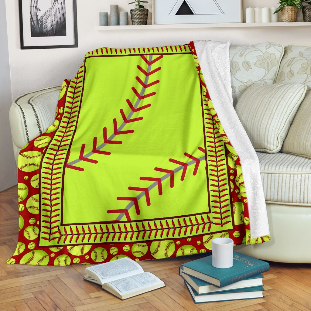 Softball Love Sport In Life Flannel Blanket For Warm Home Decor And Relaxation
