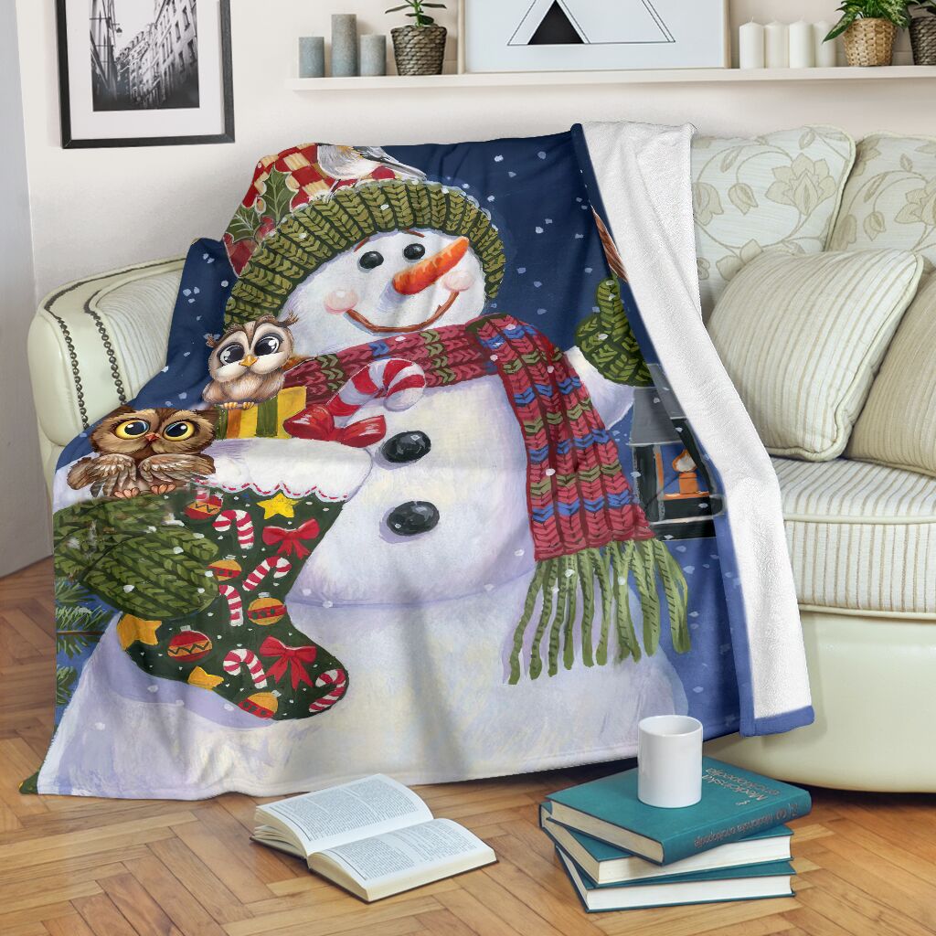 Owl Christmas Is Coming Flannel Blanket For Warm Home Decor And Relaxation