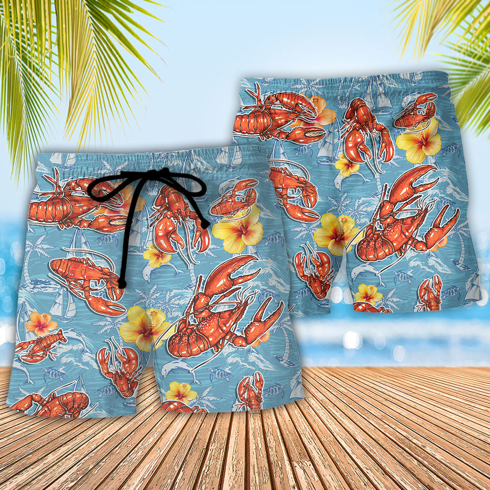 Lobster Human Costume Funny Sea Lover – Beach Short