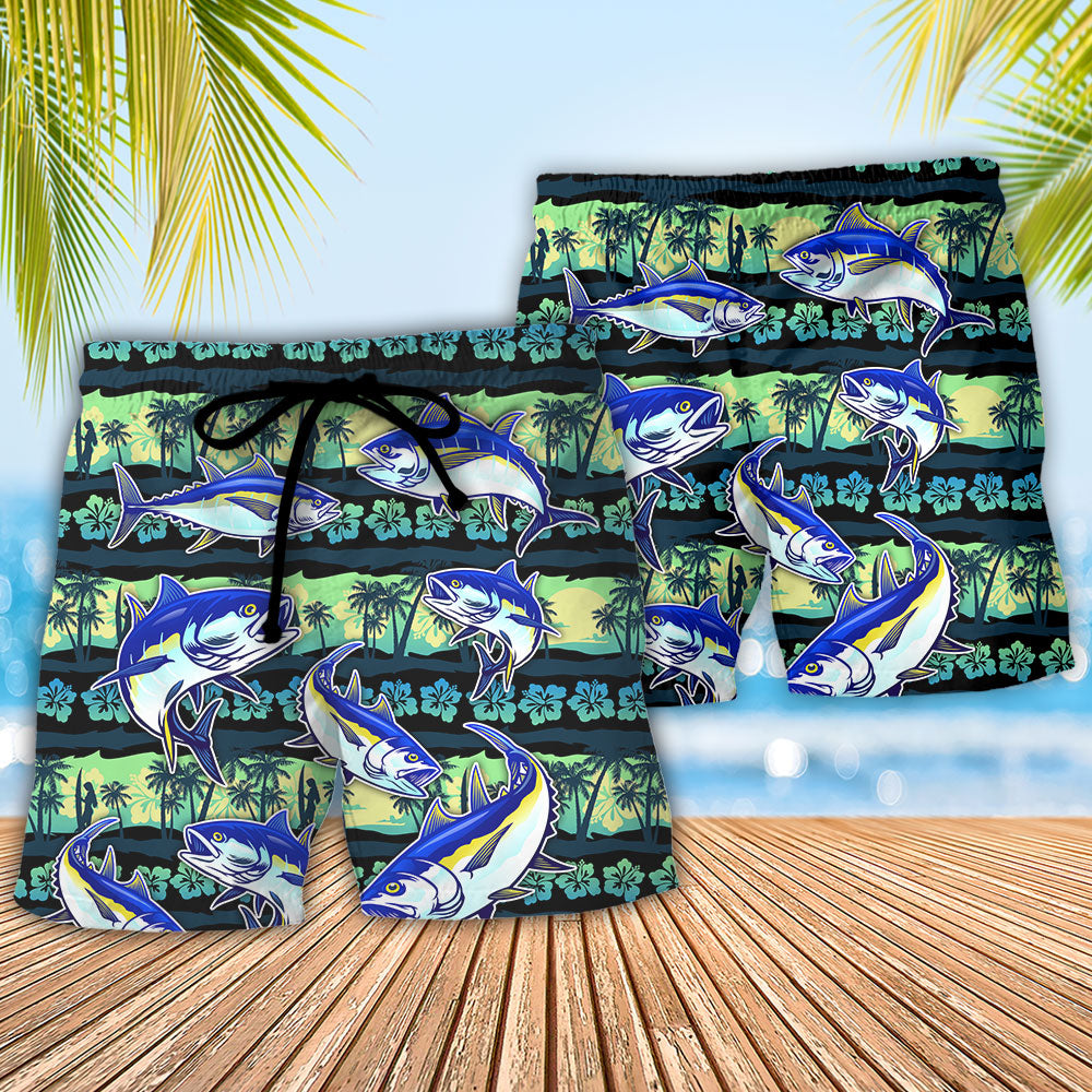 Fishing Can’t Work Today My Arm Is In A Cast Tropical Style - Beach Short