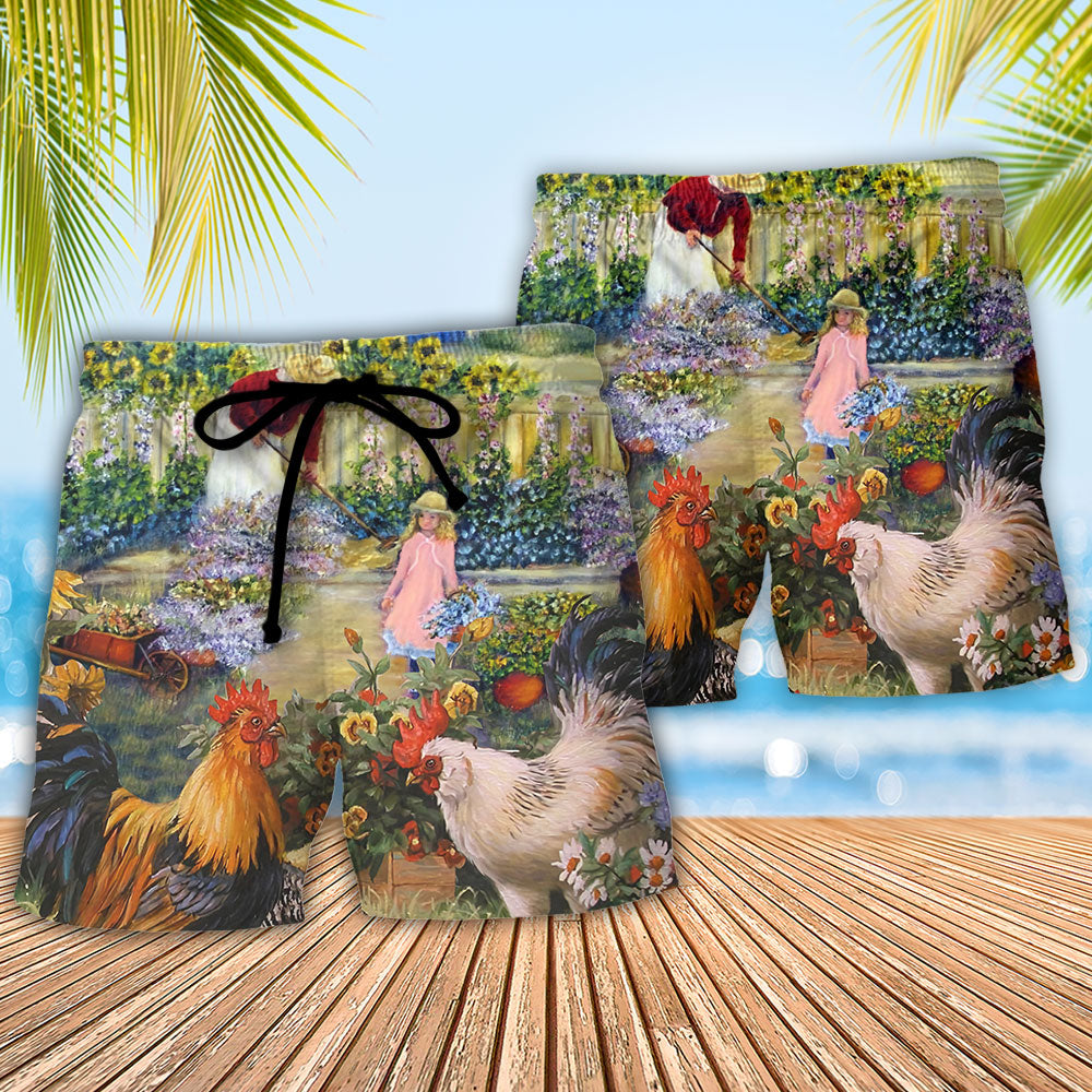 Gardening I Just Want To Work In My Garden Retro – Beach Short