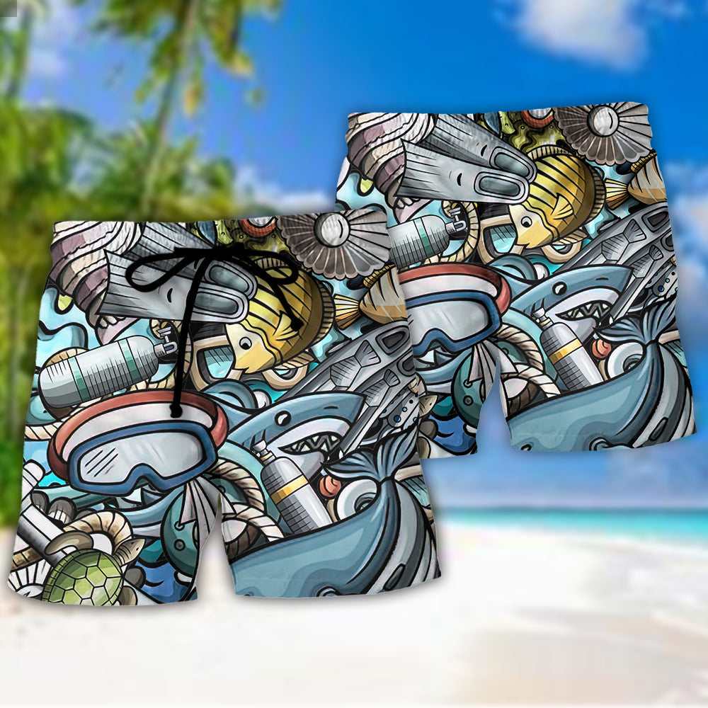Scuba Diving I Have Friends – Beach Short