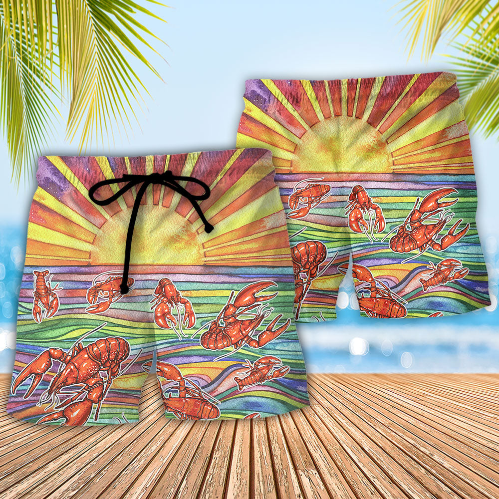Lobster Funny Bold Tropical Humor – Beach Short