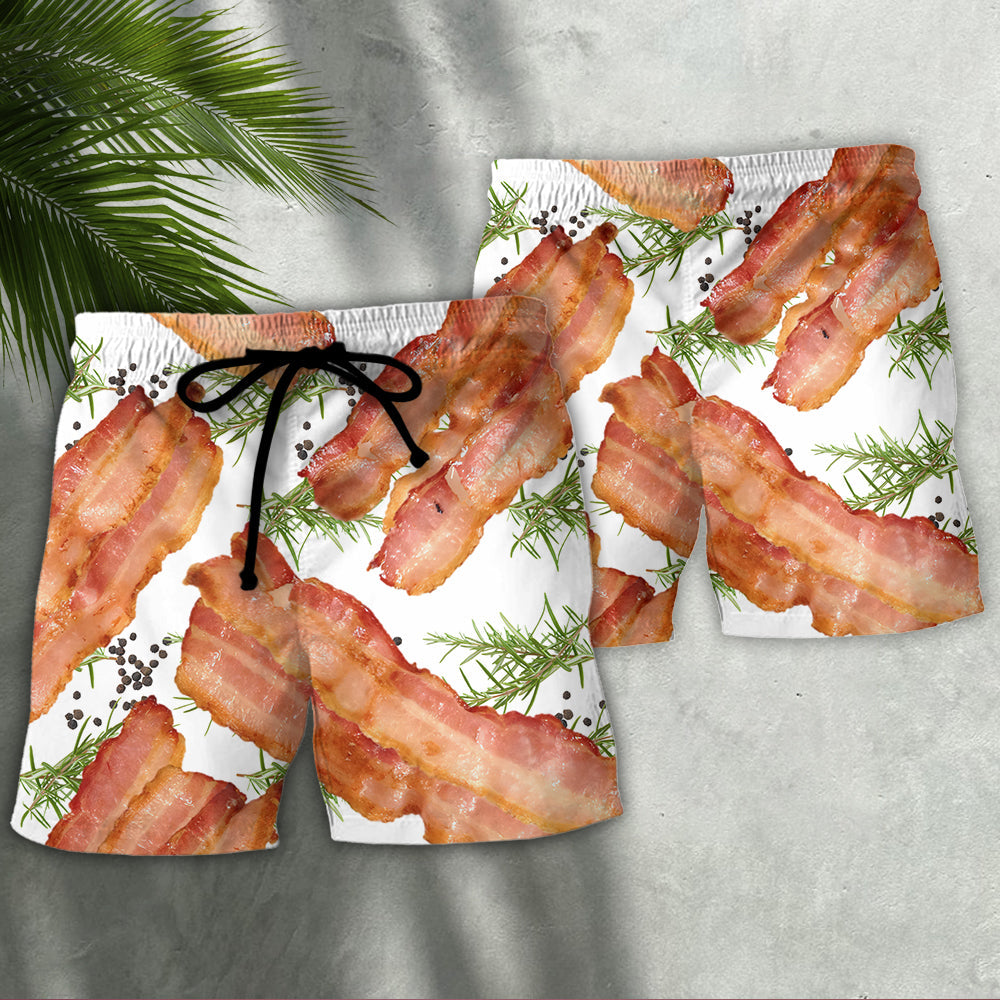 Bacon Lover Funny Food Art – Beach Short