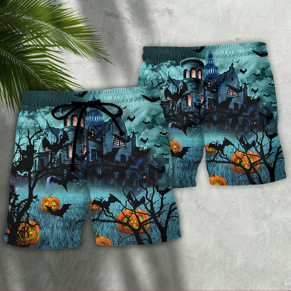 Halloween Pumpkins Night Dark Style – Beach Short