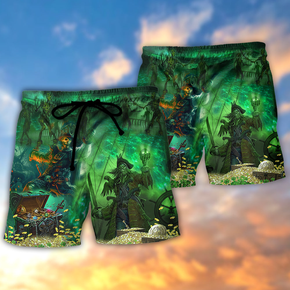 Irish Pirate Booze And Booty Art – Beach Short