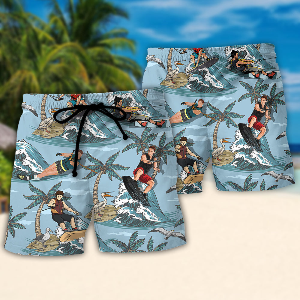 Waterskiing Never Underestimate An Old Man Who Loves Skiing – Beach Short