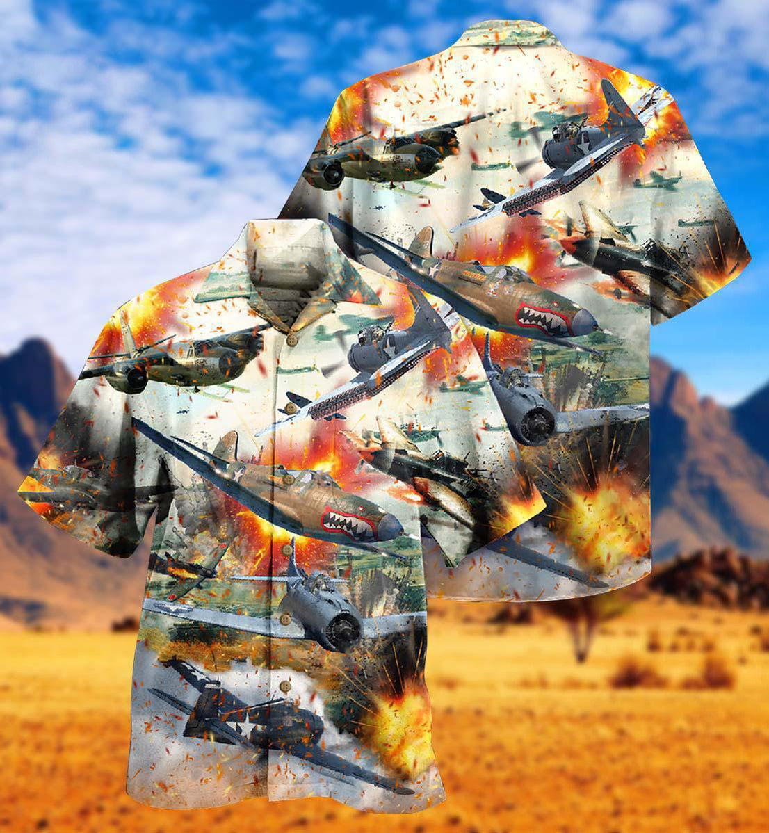 Combat Aircraft War Life Edition – Hawaiian Shirt