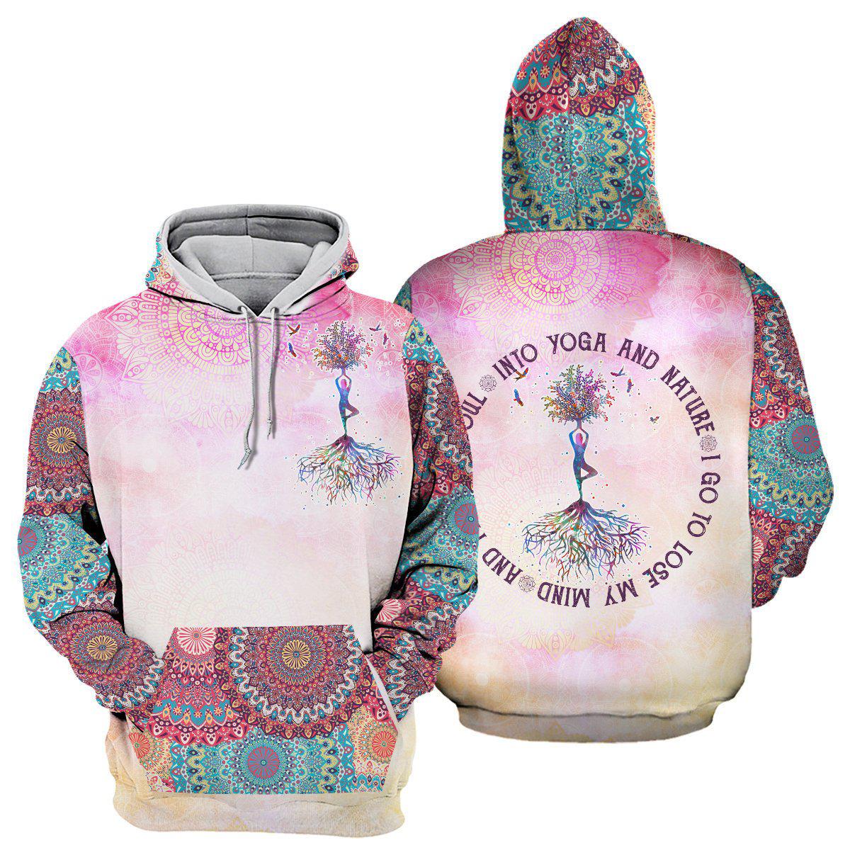 Yoga Mandala Pink Art - 3D Hoodie