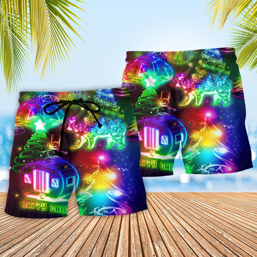Christmas Camping Cozy Art – Beach Short