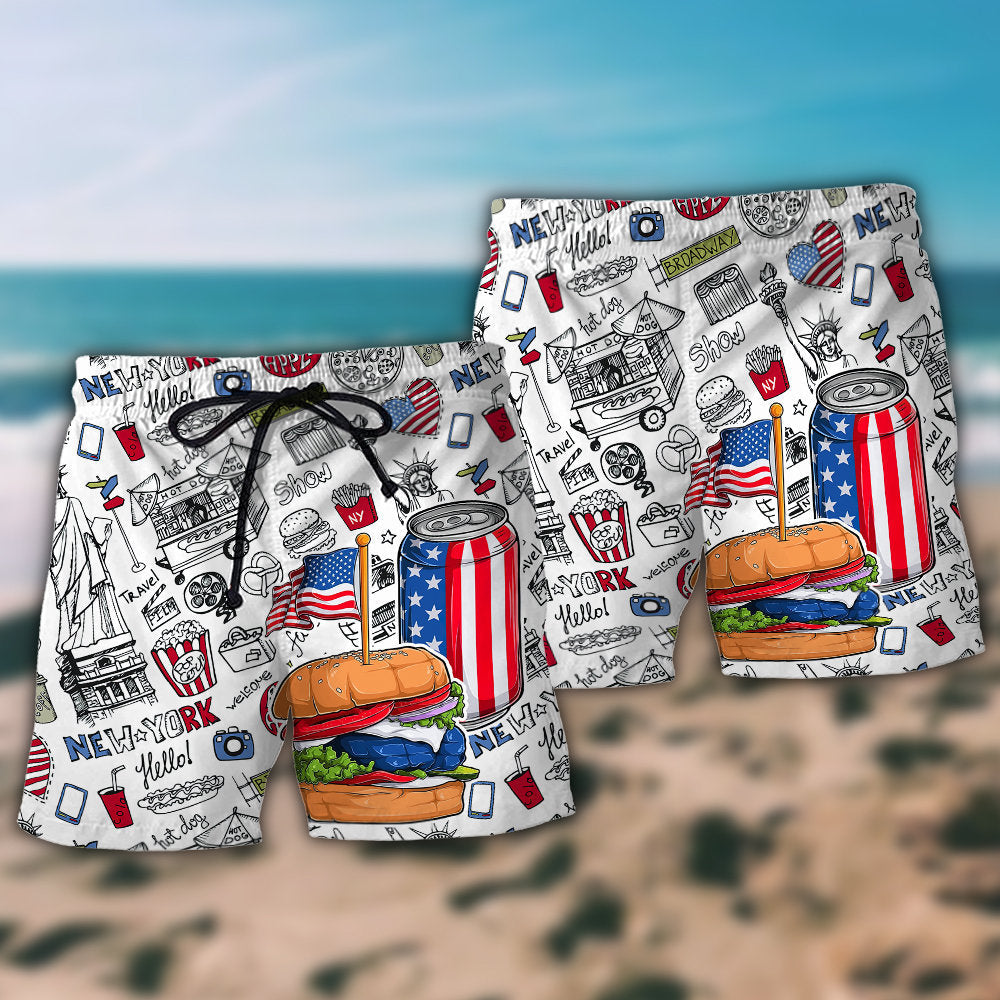 Food Celebration Independence Day - Beach Short