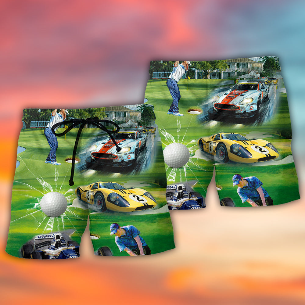 Racing And Golf Love Forever – Beach Short
